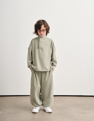 MİNİLUCA ÇOCUK MODAL TAKIM ŞALVAR PANTOLON VE SWEATSHİRT MİLDEN GREEN