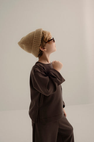 ÇOCUK MODAL TİŞÖRT UNISEX KAHVE