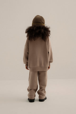 ÇOCUK TAKIMI - SWEATSHIRT ve PANTOLON KAHVE