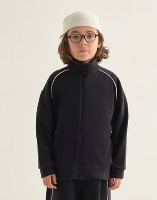 BİYELİ SWEATSHIRT SİYAH