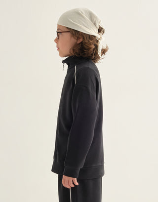 BİYELİ SWEATSHIRT SİYAH