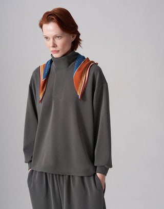 ANNE MODAL TAKIM ŞALVAR PANTOLON VE SWEATSHİRT OLİVE LEAF