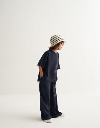 KETEN TİŞÖRT ve KETEN BOL PANTOLON TAKIM UNISEX LACI