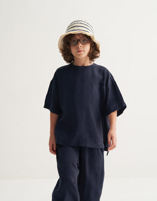 KETEN TİŞÖRT ve KETEN BOL PANTOLON TAKIM UNISEX LACI