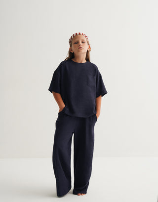 KETEN TİŞÖRT ve KETEN BOL PANTOLON TAKIM UNISEX LACI