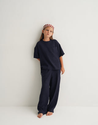 KETEN TİŞÖRT ve KETEN BOL PANTOLON TAKIM UNISEX LACI
