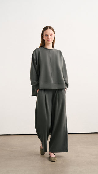 ANNE MODAL TAKIM BOL PAÇA PANTOLON VE SWEATSHİRT OLİVE LEAF
