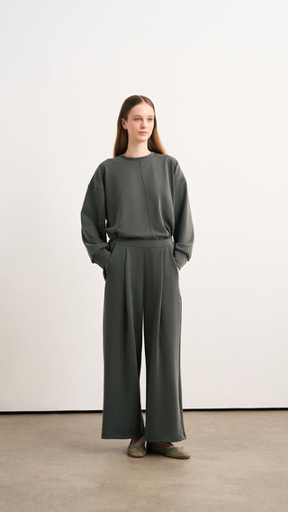 ANNE MODAL TAKIM BOL PAÇA PANTOLON VE SWEATSHİRT OLİVE LEAF