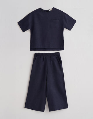 KETEN TİŞÖRT ve KETEN BOL PANTOLON TAKIM UNISEX LACI