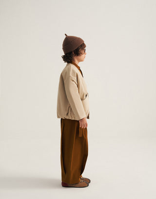 GABARDİN ÇOCUK MONT BEJ