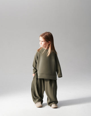 MİNİLUCA ÇOCUK MODAL TAKIM TİŞÖRT VE HAVUÇ PANTOLON Çağla