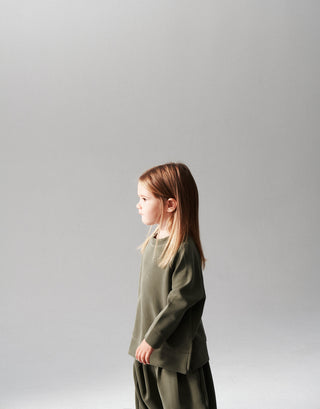 MİNİLUCA ÇOCUK MODAL TAKIM TİŞÖRT VE HAVUÇ PANTOLON Çağla