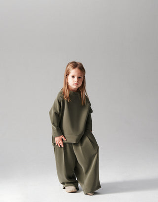 MİNİLUCA ÇOCUK MODAL TAKIM TİŞÖRT VE HAVUÇ PANTOLON Çağla