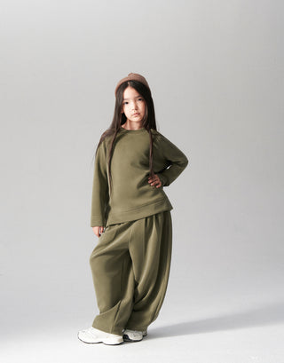 MİNİLUCA ÇOCUK MODAL TAKIM TİŞÖRT VE HAVUÇ PANTOLON Çağla