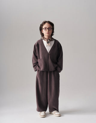 MODAL CEKET KİMONO TAKIM UNİSEX Taupe Ton