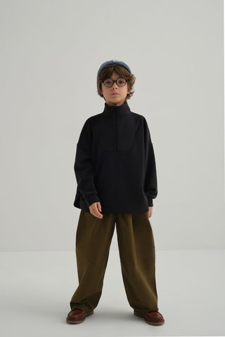 ÇOCUK MODAL SWEATSHIRT UNISEX SİYAH