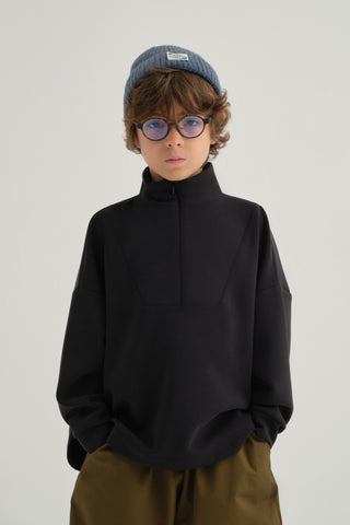 ÇOCUK MODAL SWEATSHIRT UNISEX SİYAH