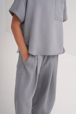 Tensel Kumaş Takım Unisex Gri