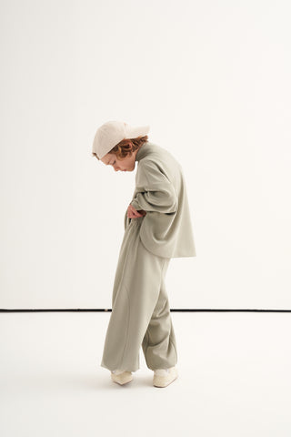 MİNİLUCA ÇOCUK MODAL TAKIM ŞALVAR PANTOLON VE SWEATSHİRT MİLDEN GREEN