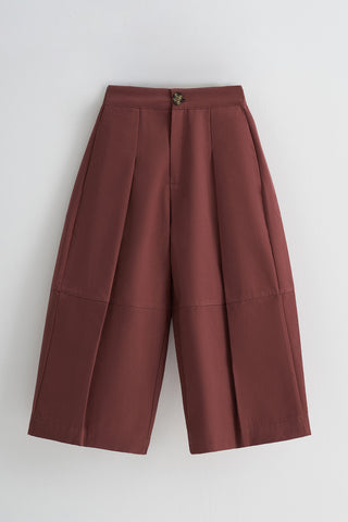 PARÇALI OVERSİZE GABARDİN PANTOLON KİREMİT
